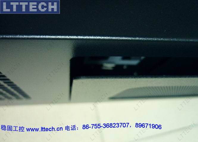 经济实用型4u工控机箱LT450g专利设计的机箱前门和门铰链加厚门板更稳定更牢固操作维护设备时可临时放置些检测工具等